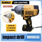 DEWALT DCF900 kit 1/2 inch brushless cordless high torque impact wrench, 1396N. M, power tool DEWALT 20V battery charger