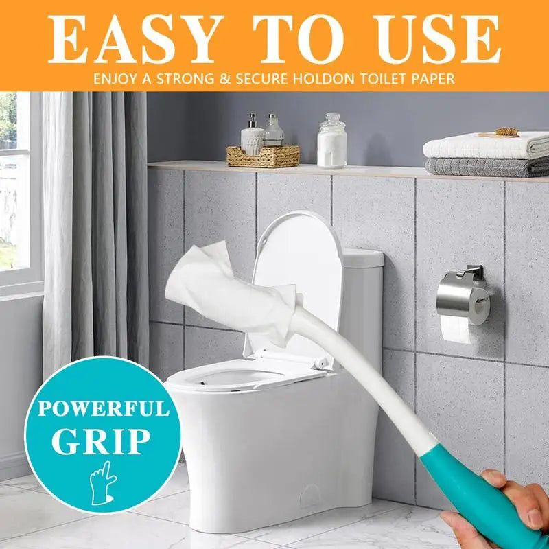 Long Reach Personal Wiping Aid Sturdy Comfort Butt Wiper Tools Flexible Daily Living Toilet Tissue Aids Streamlined Personal