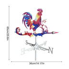 Metal Rooster Weathervane Yard Garden Barn Ornament Weather Vane Roof Weather Vanes Outdoor Animals Decorations Garden Art Decor