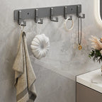 Kitchen Space Aluminum Punch-Free Hooks Are Easy to Install Kitchen Utensils Storage Hooks Bathroom Bathrobe Towel Hangers