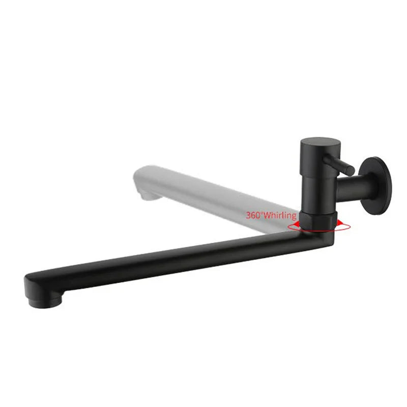 304 stainless steel kitchen faucet wall mounted single cooling