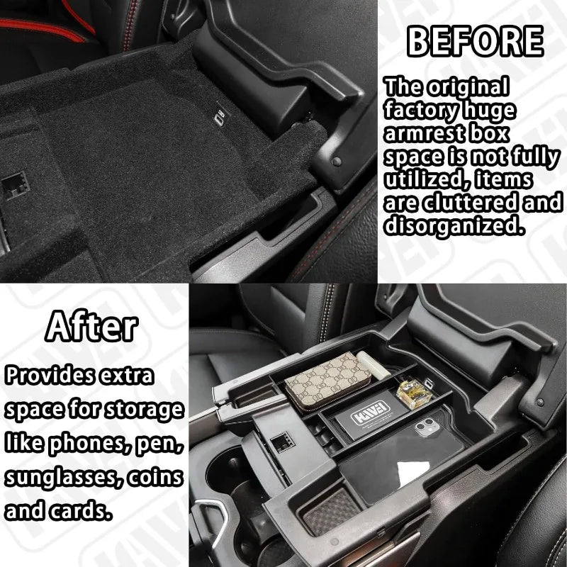 Center Console Organizer Compatible with Dodge RAM 1500 2500 3500 2024 2023 2022 2021 2020 2019 Armrest Box Insert Accessories I