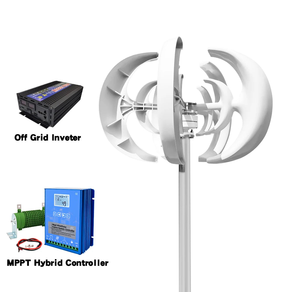 Rapid Delivery Of 5000W 24V 48V Vertical Wind Turbine Household Low Noise And Efficient Solar Cell System in Poland
