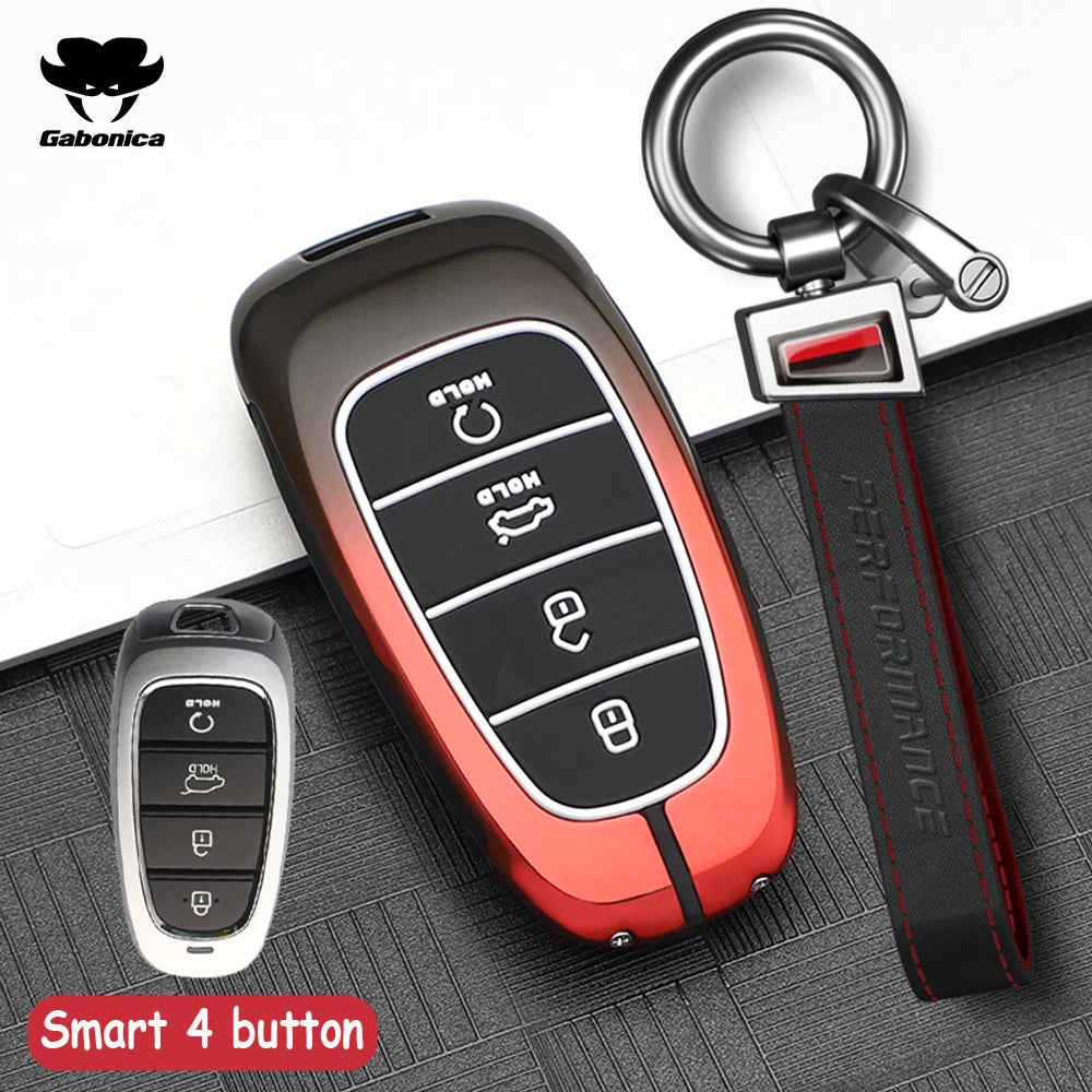 3 4 Buttons New Car Smart Key Case Cover For Hyundai N Performance Tucson Solaris Sonata Hybrid NEXO NX4 Santafe dn8 Accessories