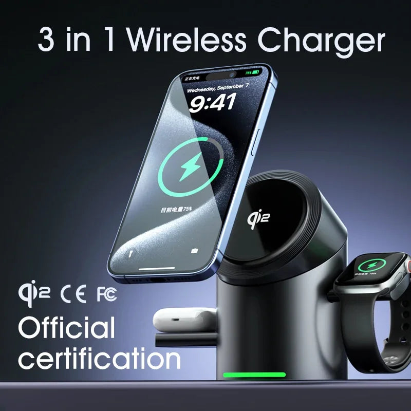 Truly Qi2 3-in-1 Magsafe Wireless Charger