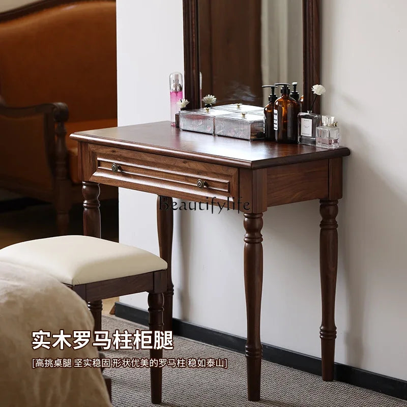 FG11North American black walnut dresser Nordic solid wood makeup table Modern simple log light luxury