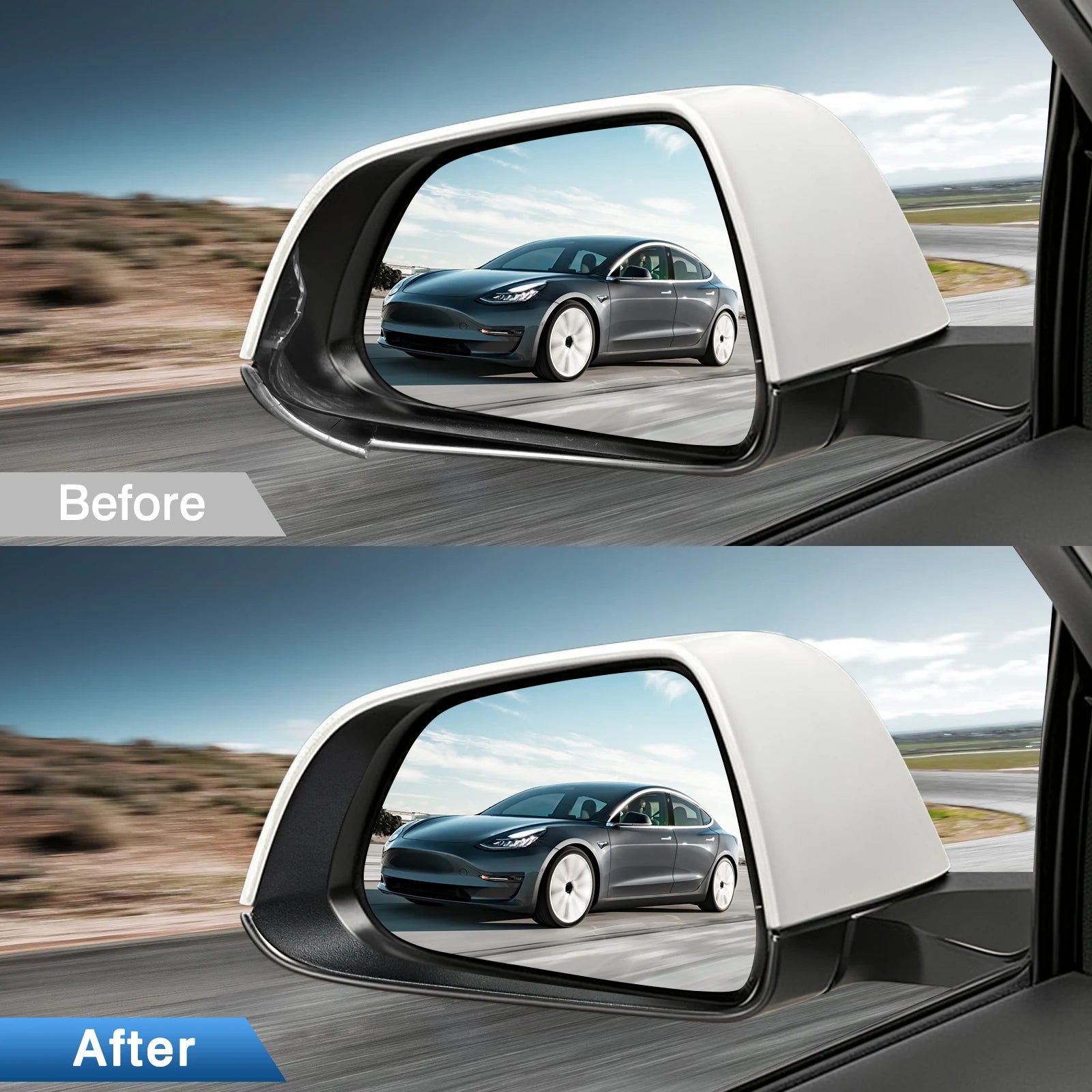 For Tesla Model 3 All Model Wing Rearview Mirror Cover Frame Reversing Mirror Frame Left & Right Exterior Mirror Supporting Ring