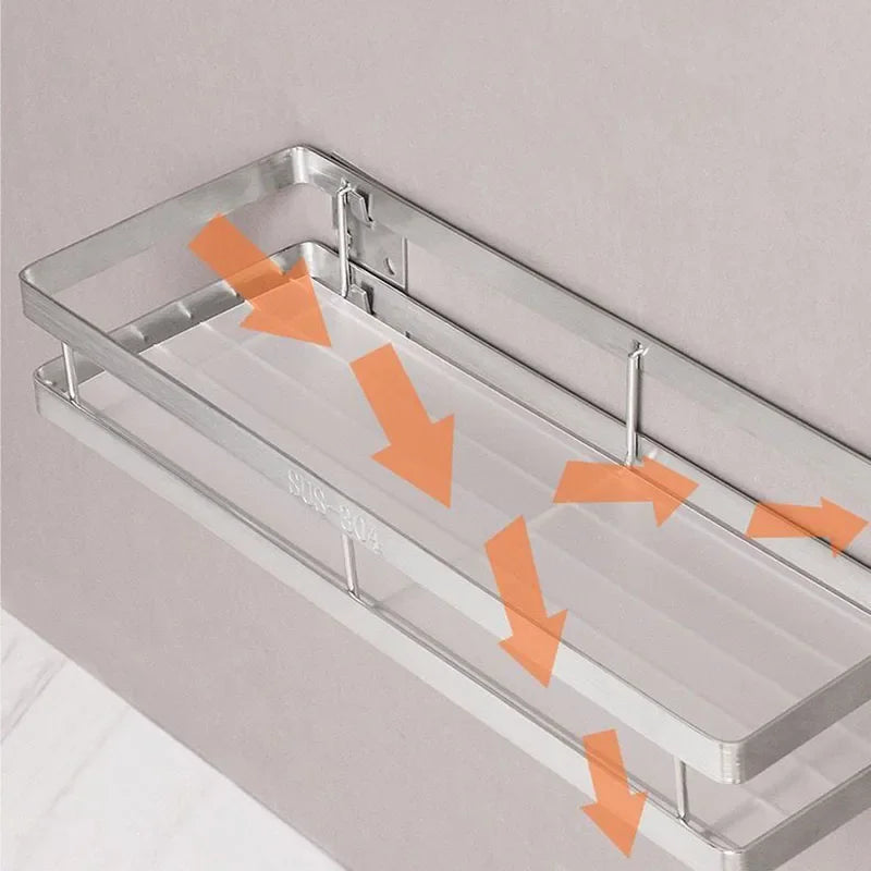 304 Stainless Steel Kitchen Storage Spice Rack Corner Wall Shelf for Kitchen Oragnizer Bathroom Shower Rack Bathroom Accessories