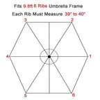 3M Parasol Replacement Cloth Without Stand Parasol Umbrella Cover Waterproof Sunshade Cloth Canopy Patio Garden Cover