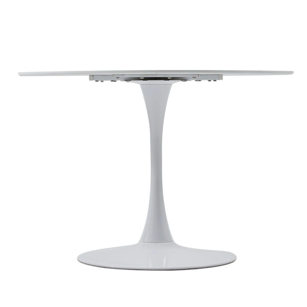 110CM White Round Table Fixed Gina Kitchen Dining Room Living Room Nordic Modern Style Furniture Small Balcony Table