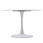 110CM White Round Table Fixed Gina Kitchen Dining Room Living Room Nordic Modern Style Furniture Small Balcony Table