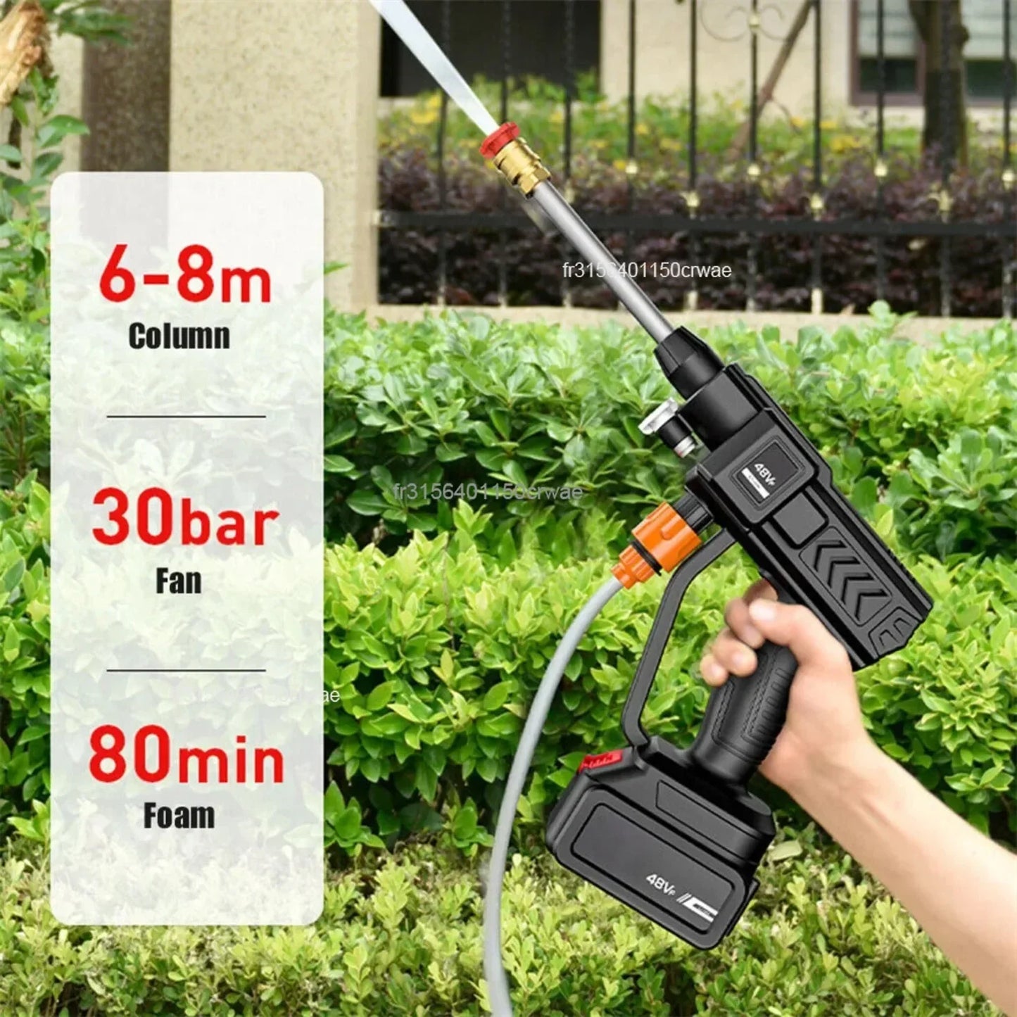 High pressure home car wash water gun electric car wash machine rechargeable wireless lithium battery car wash machine