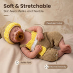 NPK 18inch Pascale Mouth Can Open Solid Platinum Silicone Girl 3000G  Real Baby Weight Comes With Pacifer In The Picture