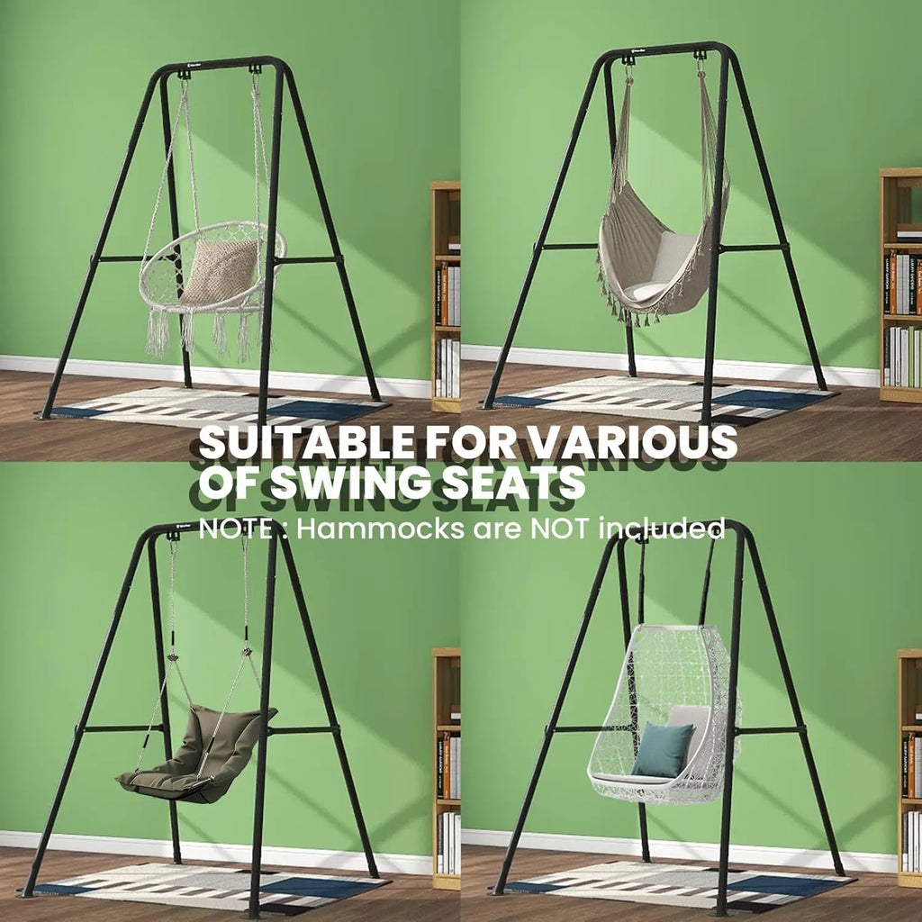 Swing Stand, Hammock Chair Stand Max Load 330lbs, Heavy Duty Hammock Stand,Outdoor or Indoor Hanging Chair Stand only,Hammock Ch
