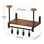 Motorcycle Hat Holder Wall Hanger Hat Rack Safety Hat Hanger Display Stand Hat Organizer With 4 Clips Wooden Storage Rack For