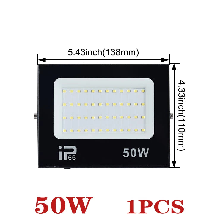LED Flood Light Waterproof Outdoor Spotlight 220V 200W 150W 100W 50W 30W 20W 10W Projector Street Light Wall Lamp Garden Light