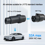 Kolanky GBT To Type1 Adapter 32A 7.2kw GB/T Female Plug with Type 1 Female Converter J1772 Electric Car For Ford Chevrolet Tesla