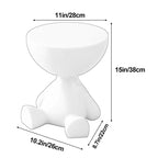 Modern Round Matte Coffee Table - Side Table & Nightstand