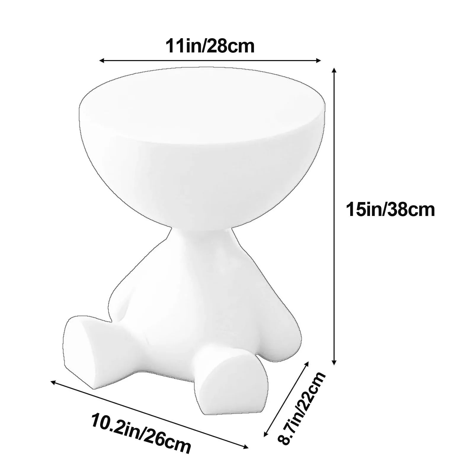 Modern Round Matte Coffee Table - Side Table & Nightstand