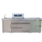 Modern Korean Stainless Steel Outdoor Kitchen Cabinet New Comprehensive Garden BBQ Propane Gas Carbon Island