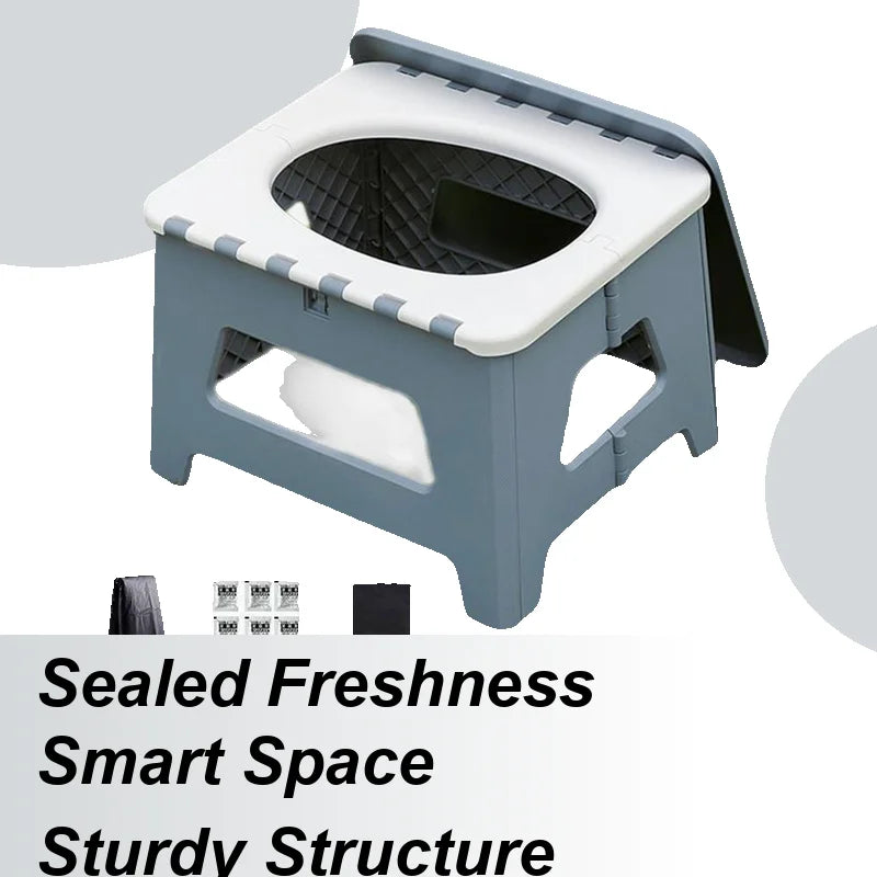 Portable Camping Toilet Portable Toilet For Adults Camping Foldable Seat Stool Privacy Accessories For Backpacking Hiking Tent