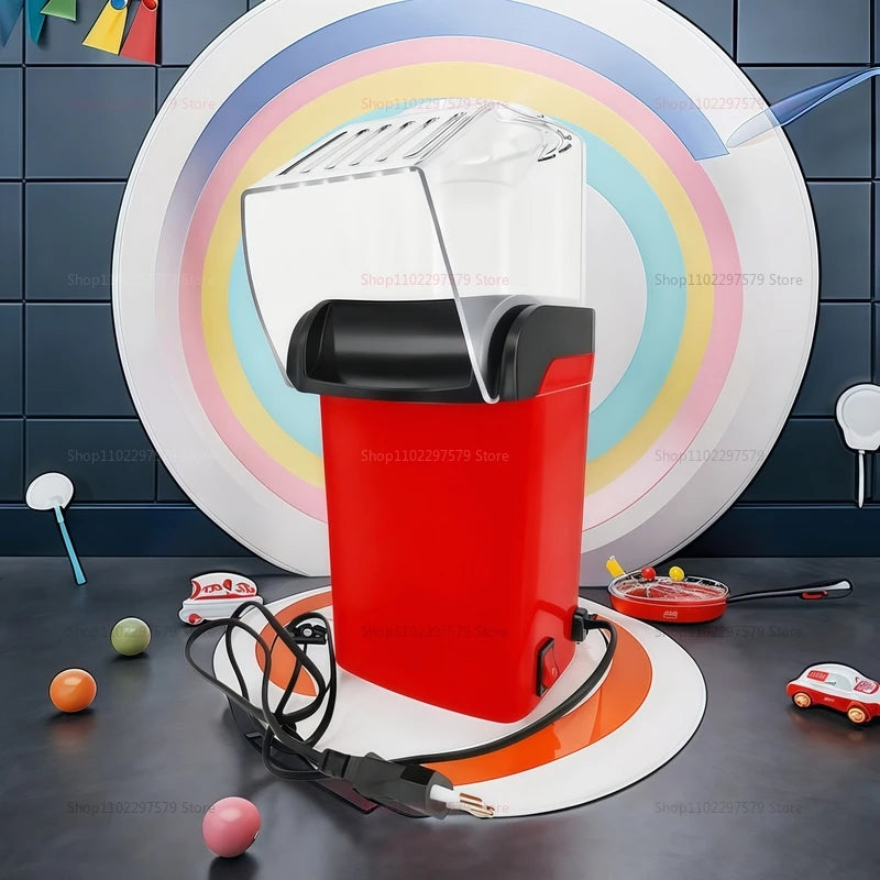 Electric Fully Automatic Home Kitchen Popcorn Machine 220V Compact Mini Snack Maker Ideal for Movie Night and Parties