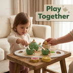 Kids Wooden Afternoon Tea Set Toys Kitchen Accessories for Tea Party Play Educational Pretend Food Gift for Girls Boys Toddlers