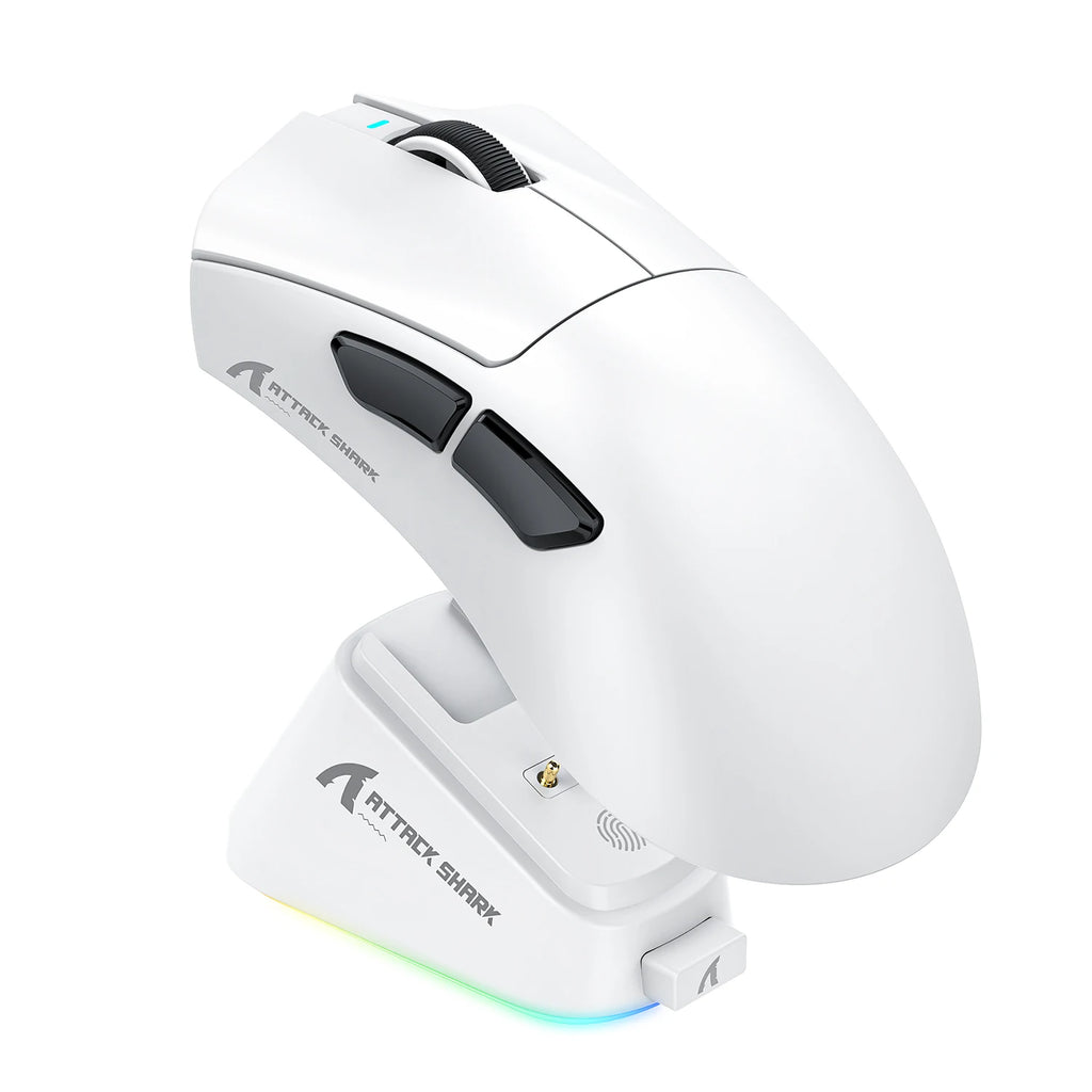 ATTACK SHARK V3PRO Ultra-Light Gaming Mouse with Charging Dock 2.4G Wireless Bluetooth Wired 1000Hz Polling Rate 25000 DPI