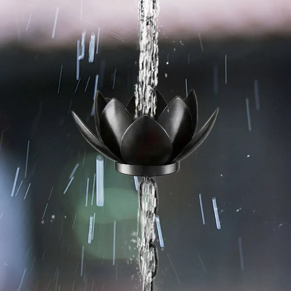 Creative Birds On Cups Metal Rain Chain Lotus/Bird/Butterfly Rain Catcher For Gutter Roof Decoration Outdoor Decor Rain Chain