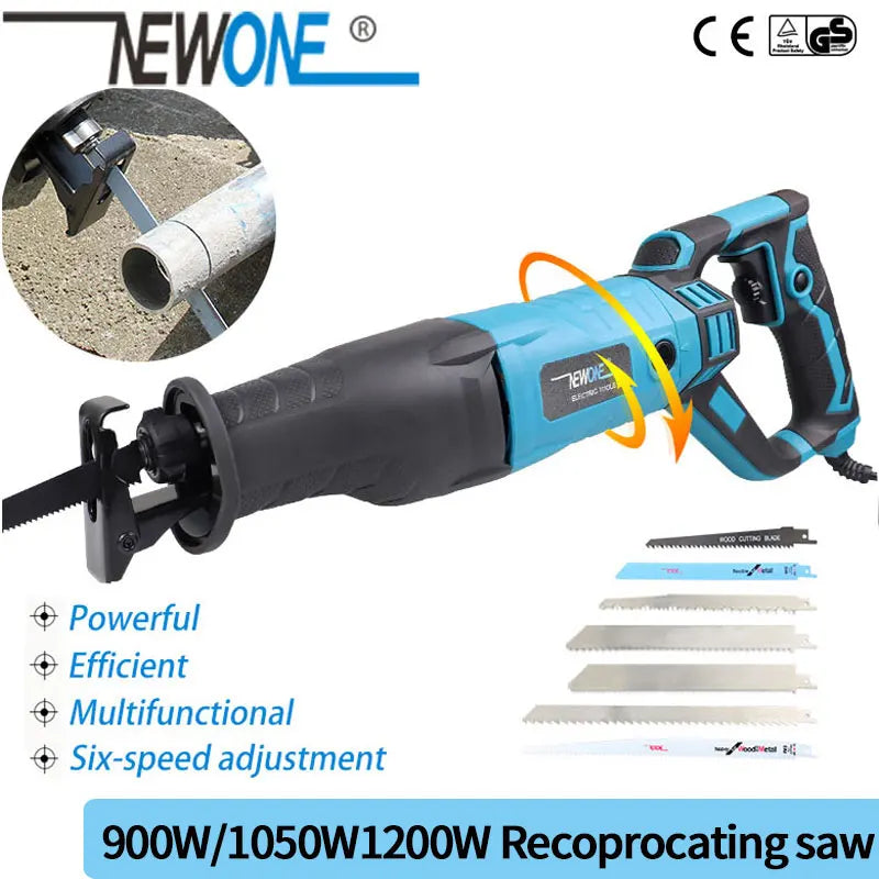 900W/1050W/1200W Electric Reciprocating Saw With Adapter Blades DIY AC Electric Saw For Wood Metal Plasitic Cutting