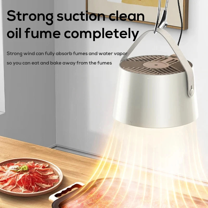Portable Mini Kitchen Hood – USB Exhaust Fan, Desktop Range Hood, Strong Suction, Ideal for BBQ & Small Spaces