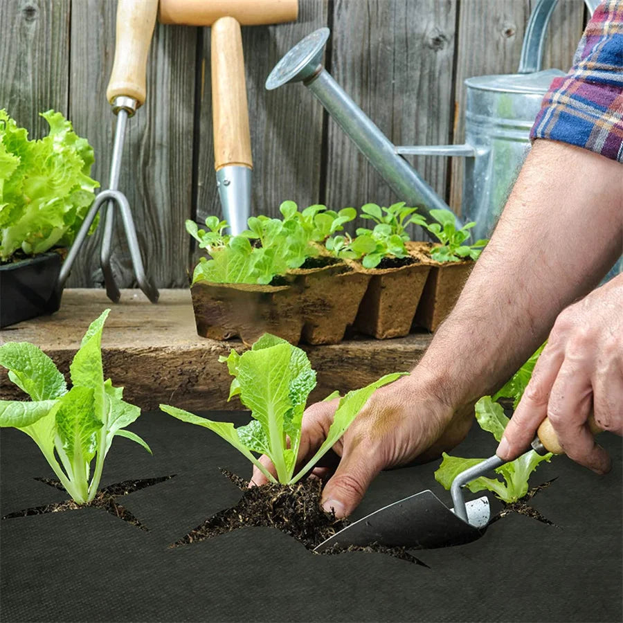 1 Roll Garden Landscape Fabric Weed Barrier Heavy DutyDriveway Gardening Mat Polypropylene Ground Cover FlowerVegetable Raised B