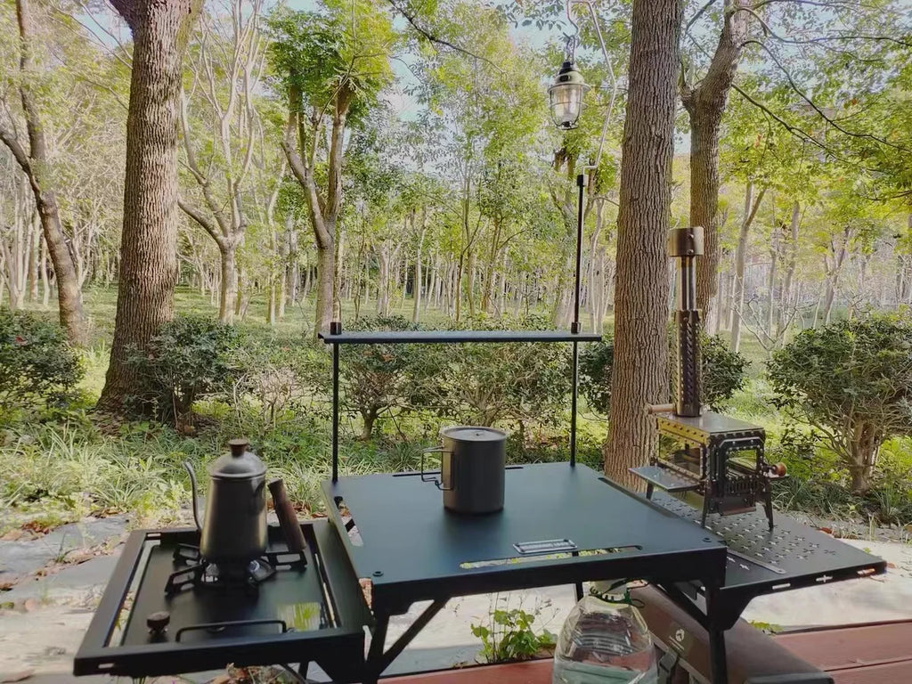 Aluminum Portable Camping Kitchen Table Modern Multi-Functional For Dining Warehouse Essential One-Stop Outdoor Solution