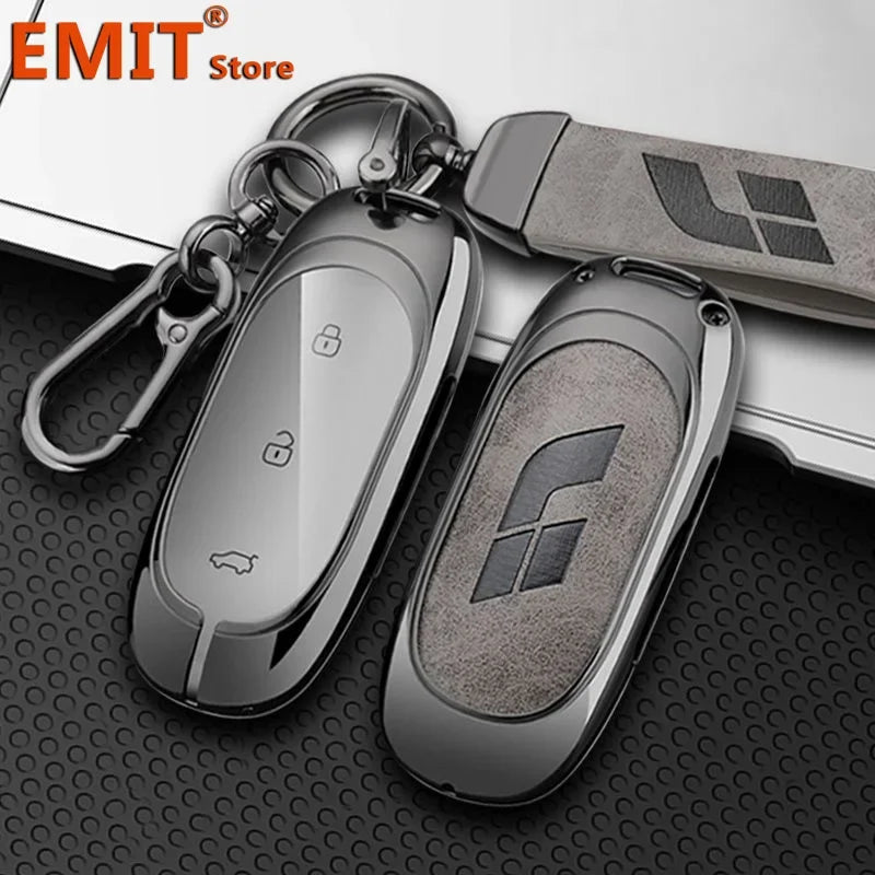 for Lixiang LEADING IDEAL L7 L8 L9 MAX Li Auto Key Case Smart Remote Holder Keychain Bag Protection Shell Cover Car Accessories