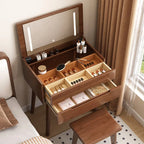 Luxury Wooden Dresser Makeup Cabinet Bedroom Mirrors Vanity Desk Dresser Drawer Nordic Princess Penteadeira Unique Furniture