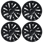 4Pcs 19 Inch Matte Black Support Logo Symmetry Design Uberturbine Style Model Y Gemini Wheel Cover Replacement