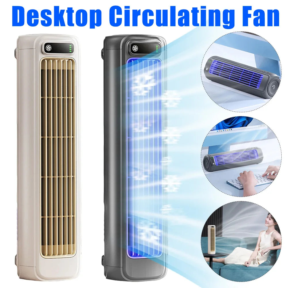Desktop Tower Fan Quiet Desktop Fan Fast Cooling Fans Household Portab