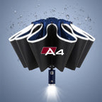 Car Umbrella With LED Flashlight Reflective Stripe Reverse Umbrella for audi sport RS A1 A3 A4 B7 B8 A5 A6 A7 A8 Q3 Q5 Q7 Q8 TT