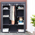 67" Portable Closet Organizer Wardrobe Storage Organizer with 10 Shelves Quick and Easy to Assemble Extra Space Gray