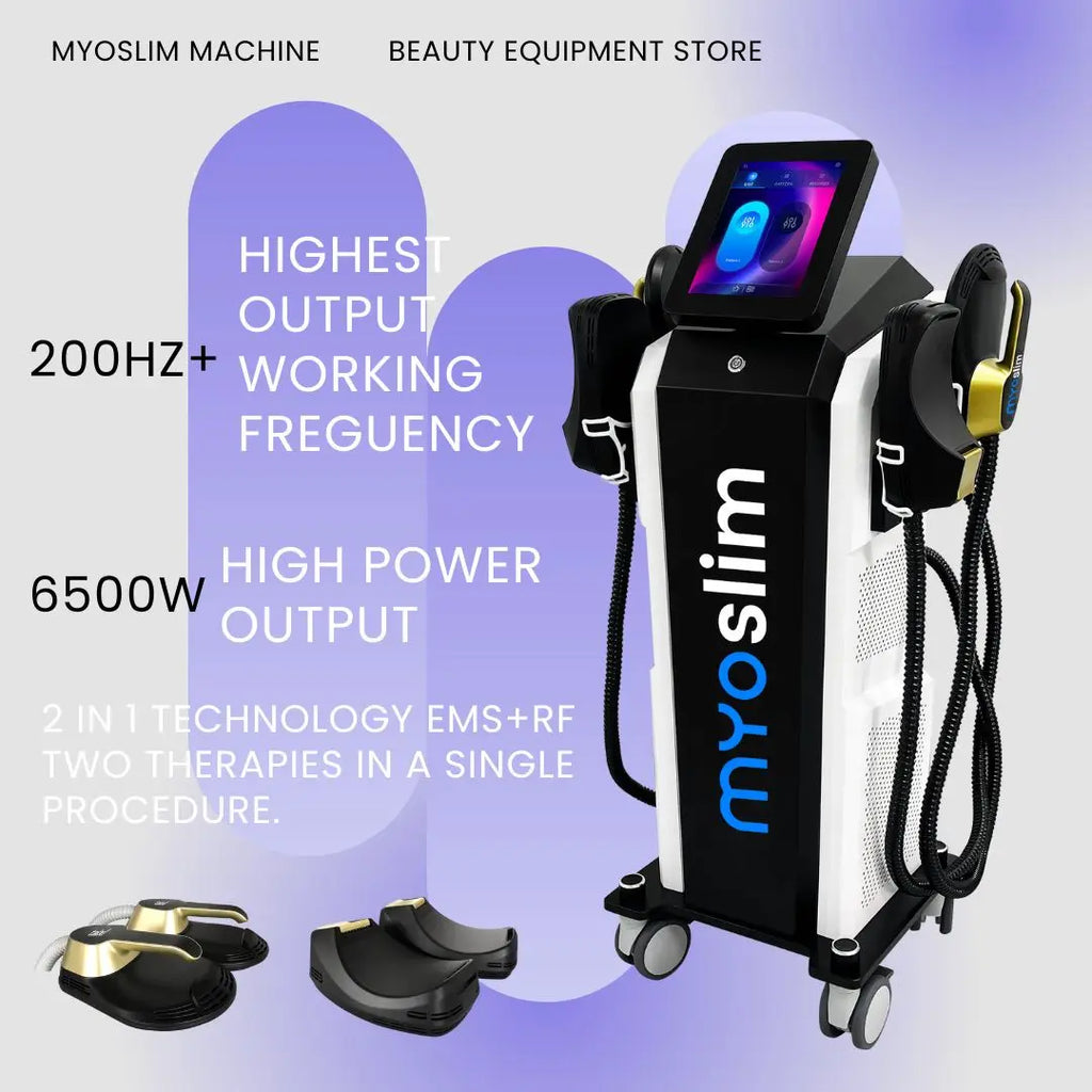 EMS Body Sculpting MYOslim Machine 6500W Sculpt Muscle Stimulation Abdominal Burning Fat Slimming Electromagnetic Weight Loss