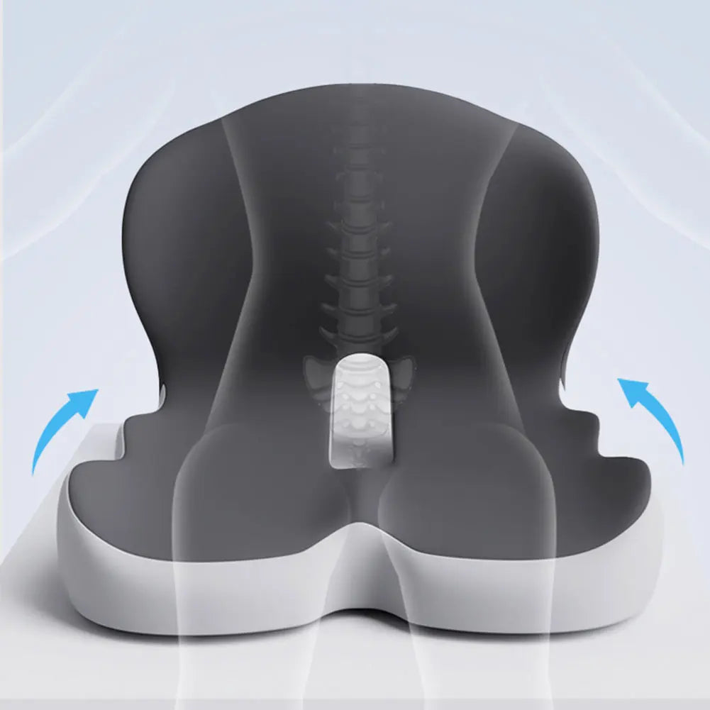 Memory Foam L Shaped Integrated Office Chair Cushion with Lumbar Suppo