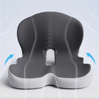 Memory Foam L Shaped Integrated Office Chair Cushion with Lumbar Suppo