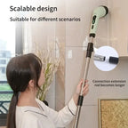 Wireless Home Kitchen and Bathroom Multifunctional Long Short Dual Use Handheld Brush with Multiple Brush Heads Cleaning Tool