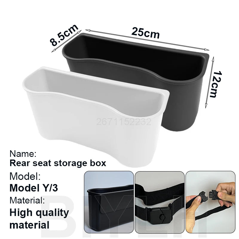 Car TPE Storage Box For TESLA MODEL 3/Y Car Seat Back Storage Box Multifunctional Car Cup Holder Trash Can Auto Accessories