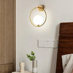Interior LED Wall Lamps Wall Lighs with G9 Bulb Frosted Glass Ball Black Gold Bedroom LED Wall Sconce for Home Luminuaire Lamp
