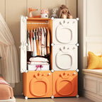 Home Bedroom Furniture Folding Wardrobe Clothes Cabinets Simple Dressers Cube Storage Locker Baby Closet Plastic Collapsible