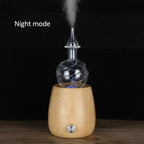 Aroma Essential Oils Diffuser Nebulizer Wooden Glass Air Fragrance Ele