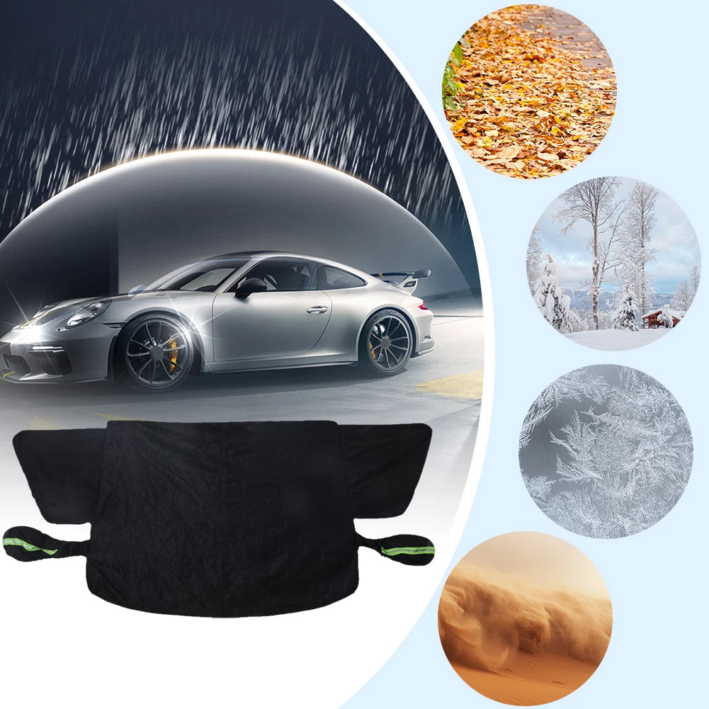 Magnetic Car Snow Shield Waterproof Windshield Cover Oxford Cloth Anti Freeze Sunshade for All Weather Protection