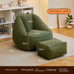 X&D Bean Bag Lazy Corduroy Comfortable Sofa Single Bed Tatami Bedroom Balcony Casual Lightweight Small Sofa Living Room 2024 New