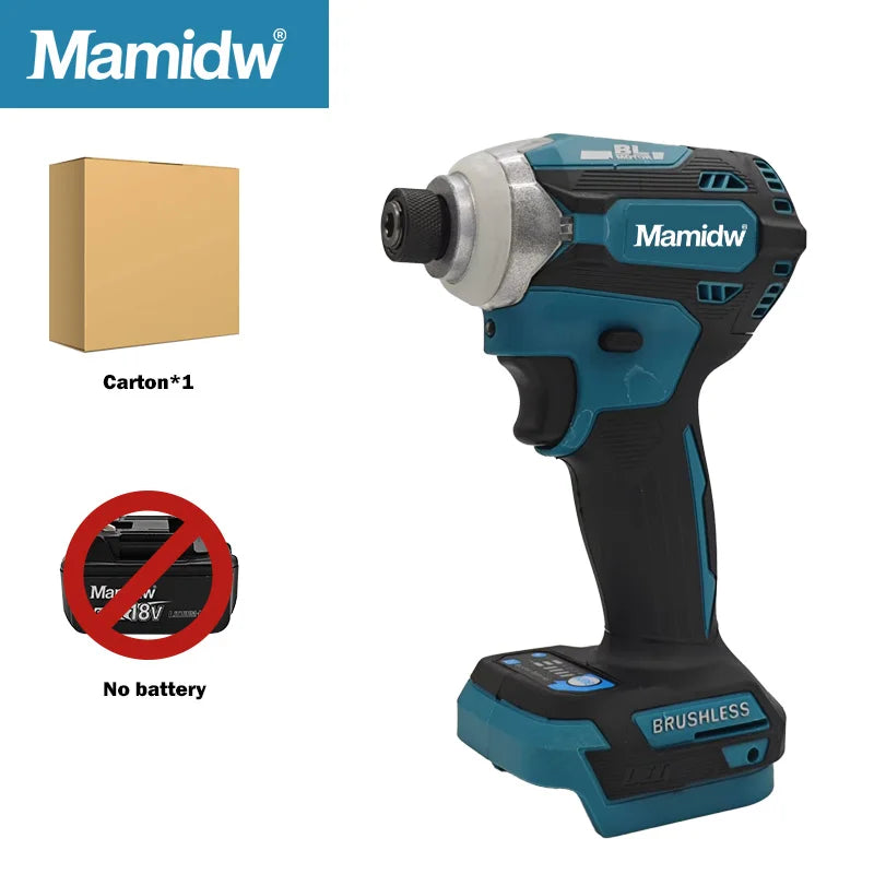 Mamidw DTD171 Cordless Impact Driver 18v Brushless Electric Drill Screwdriver Wood/olt/T-Mode Power Tools For Makita Battery PIN